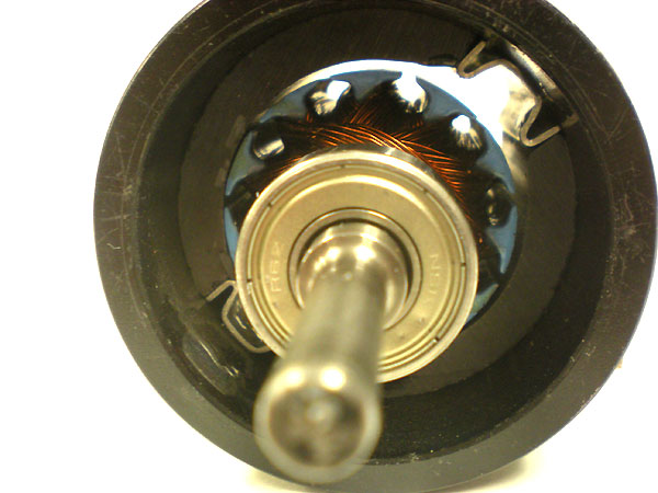 Brush Motor: Windings on rotor, magnets on stator