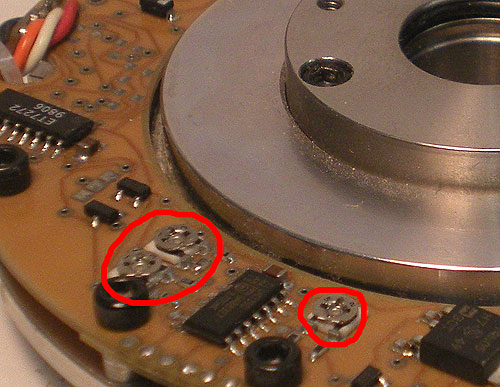 potentiometers in encoder