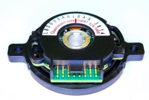 low profile rotary encoder seen from the side